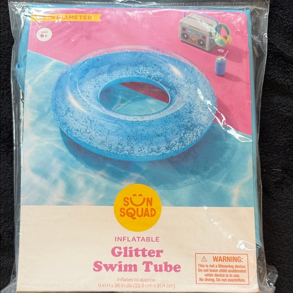 Sun Squad Blue Glitter Swim Tube